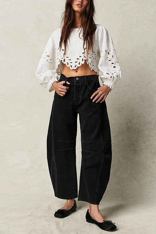 Drune | Rosiedress Mid Rise Barrel Leg Jeans