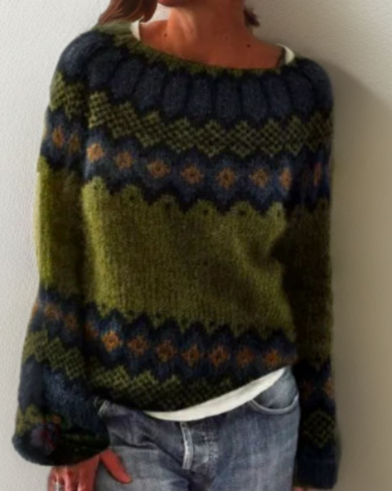 Drune | Eleganter Pullover mit Geometrischem Muster