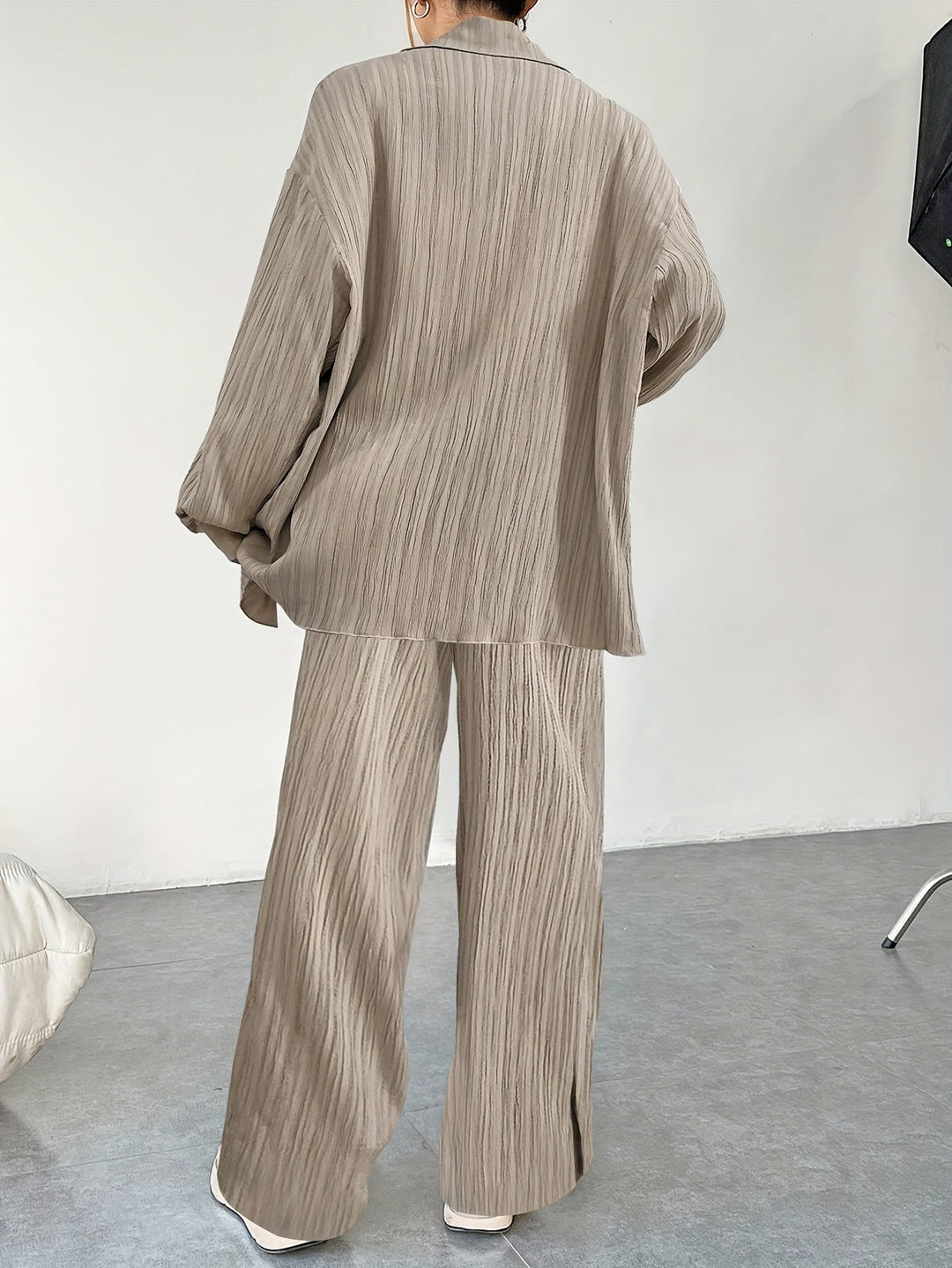 Drune | Mit Knöpfen & Hosen Mit Elastischem Bund Outfit Set Für Damen - Ideal für Herbst/Winter