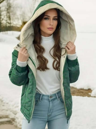 Drune | Damen Fleecegefütterte Kapuzenjacke