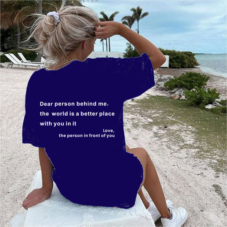 Drune | Damen T-Shirt Mit Rundhalsausschnitt Und Slogan