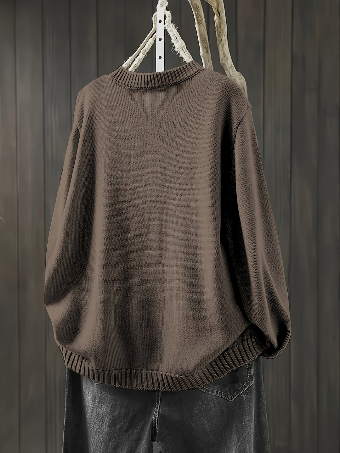 Drune | Damen Strickkarteigan mit Knöpfen