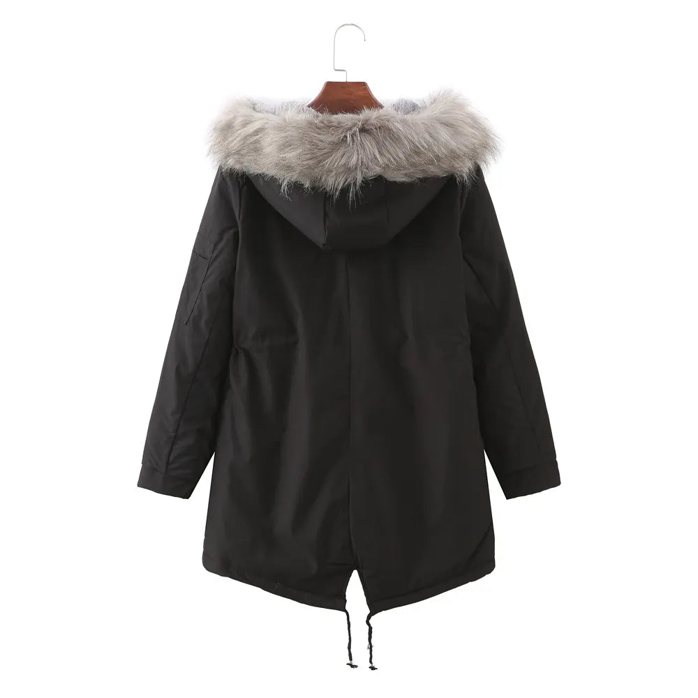 Drune | Wintermantel Verdickt Gefüttert mit Fleece