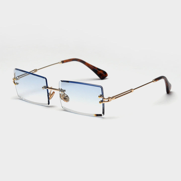 Drune | Modische Rechteckige Sonnenbrille Im Retro Stil