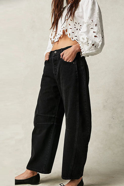 Drune | Rosiedress Mid Rise Barrel Leg Jeans