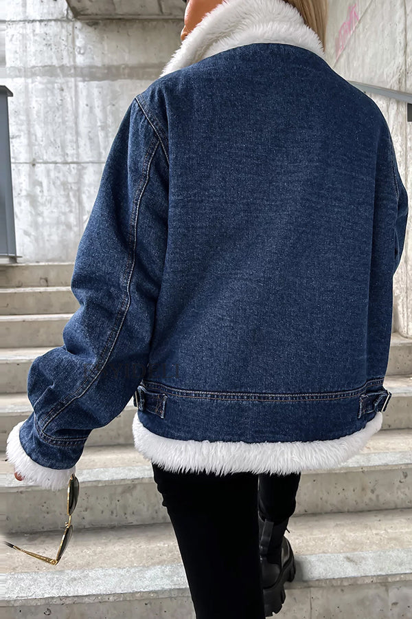 Drune | Woll-Patchwork-Revers lockere lässige Jacke