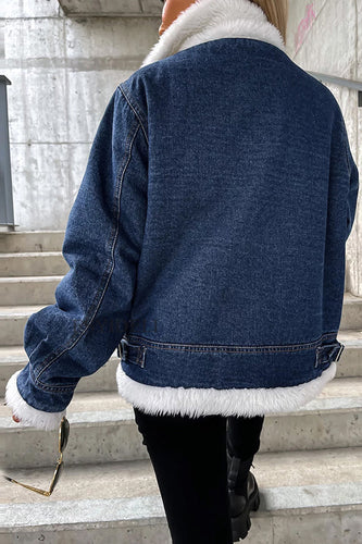 Drune | Woll-Patchwork-Revers lockere lässige Jacke