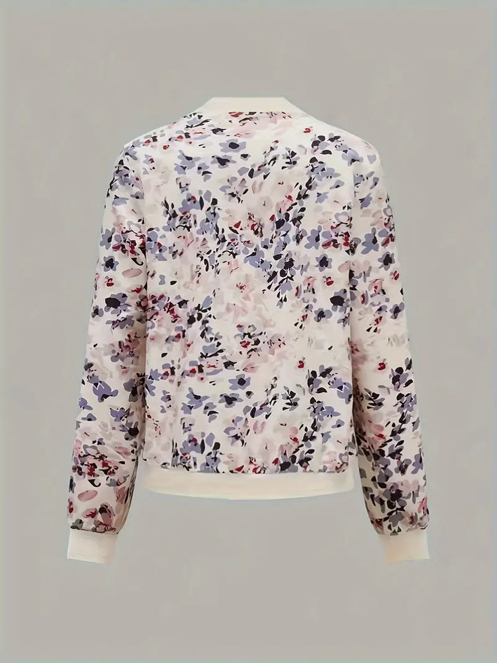 Drune | Bomberjacke mit Blumenmuster