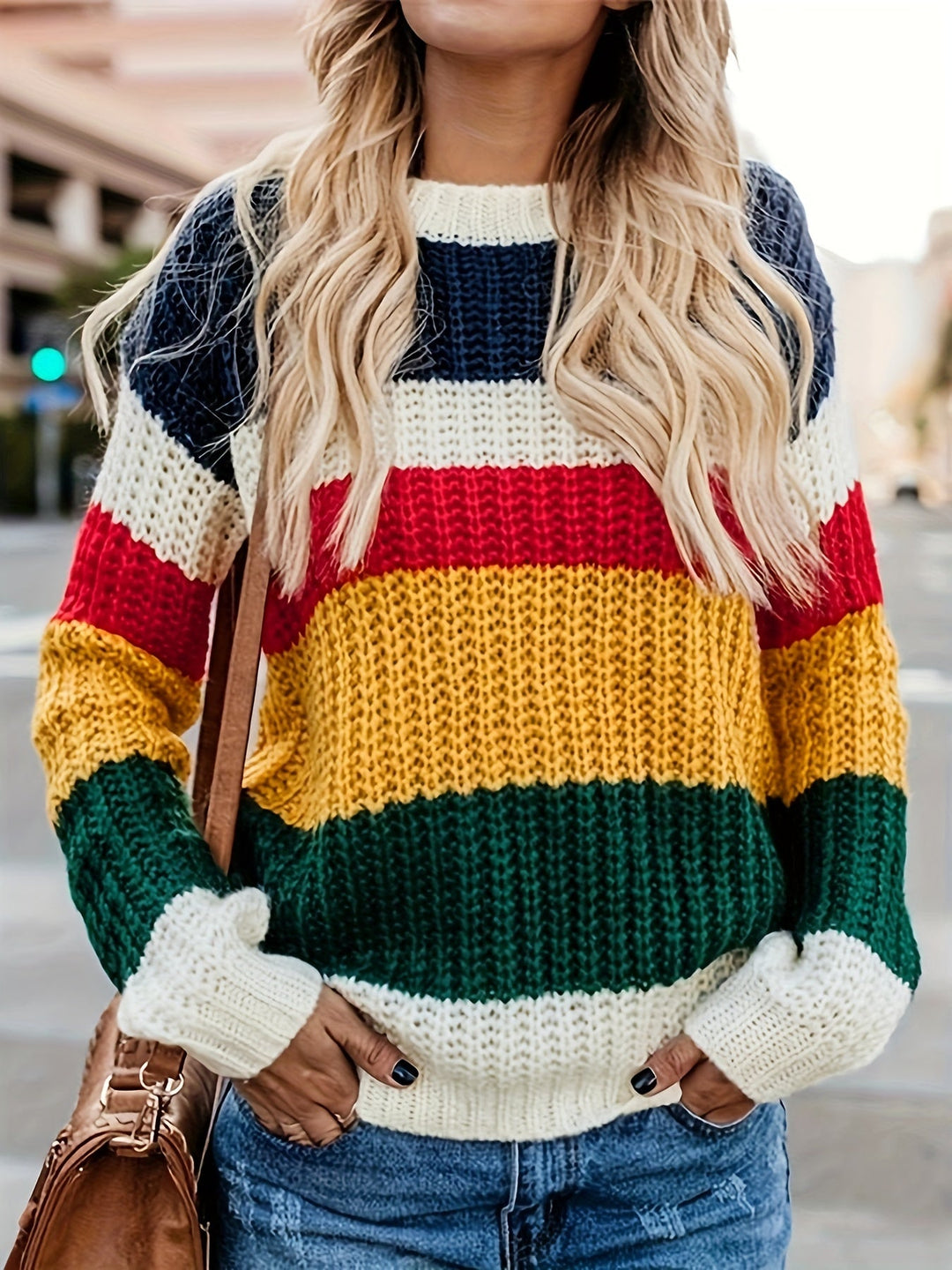 Drune | Gestrickter Pullover in Übergröße Damen