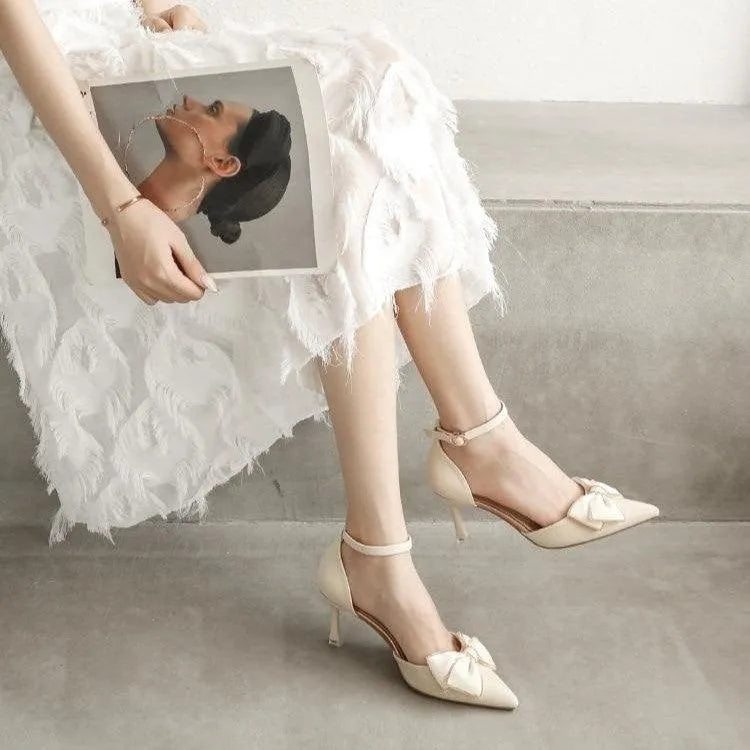 Drune | Pumps für Damen mit Schleife und Spitzenabsatz