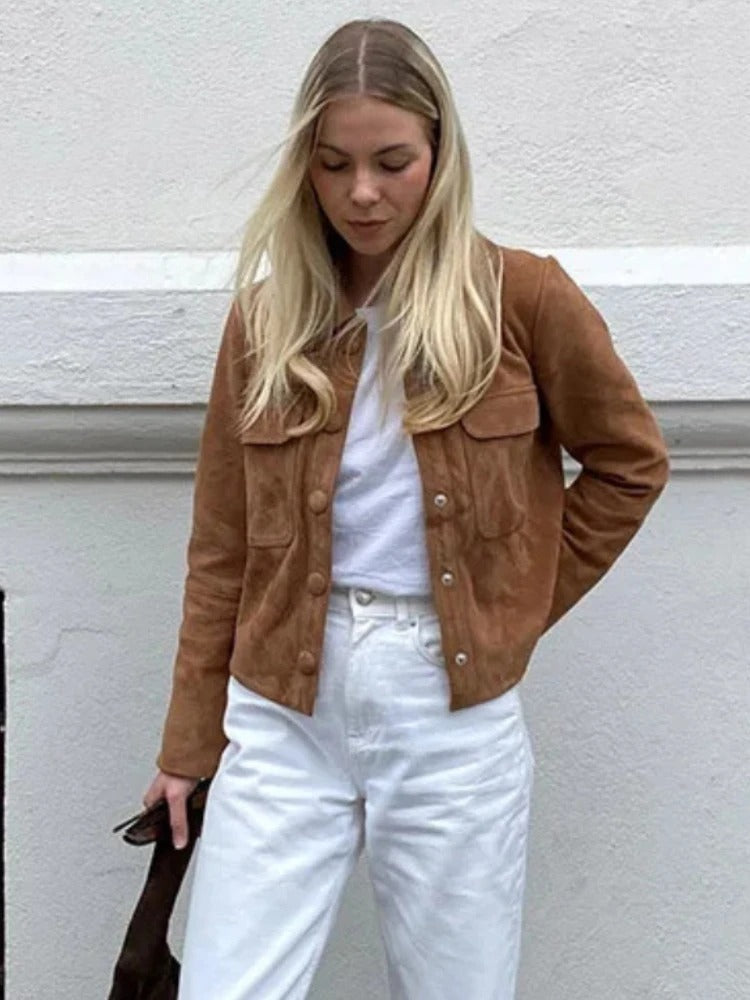 Drune | Stylische Wildlederjacke für Damen