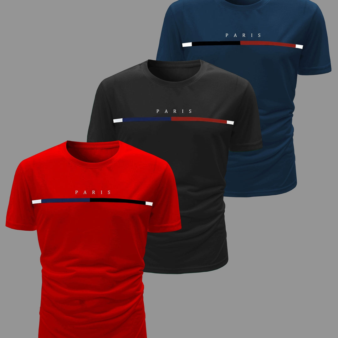Drune | 3 Pack Herren Lässig Kurzarm T-shirts