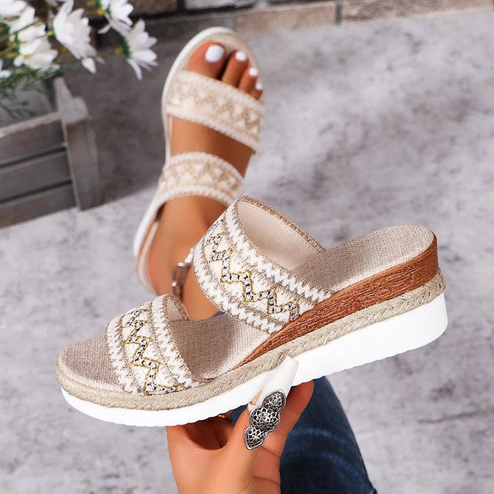 Drune | Sommer-Sandalen mit Leinenboden