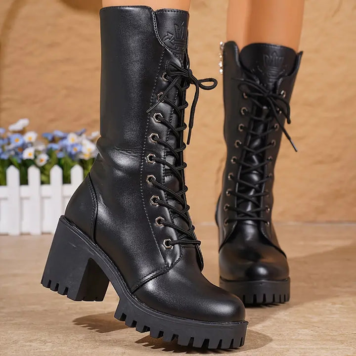 Drune | Vegane Leder Reißverschluss Stiefel für Frauen