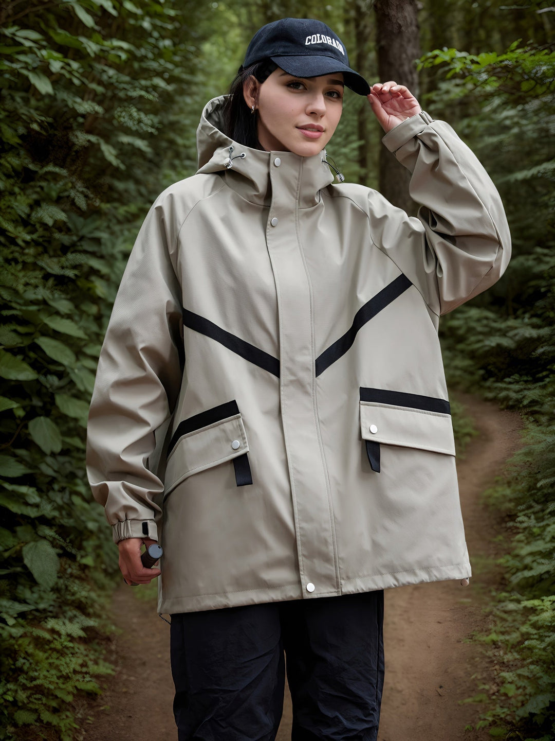 Drune | Leichte Wasserdichte Jacke mit Kapuze