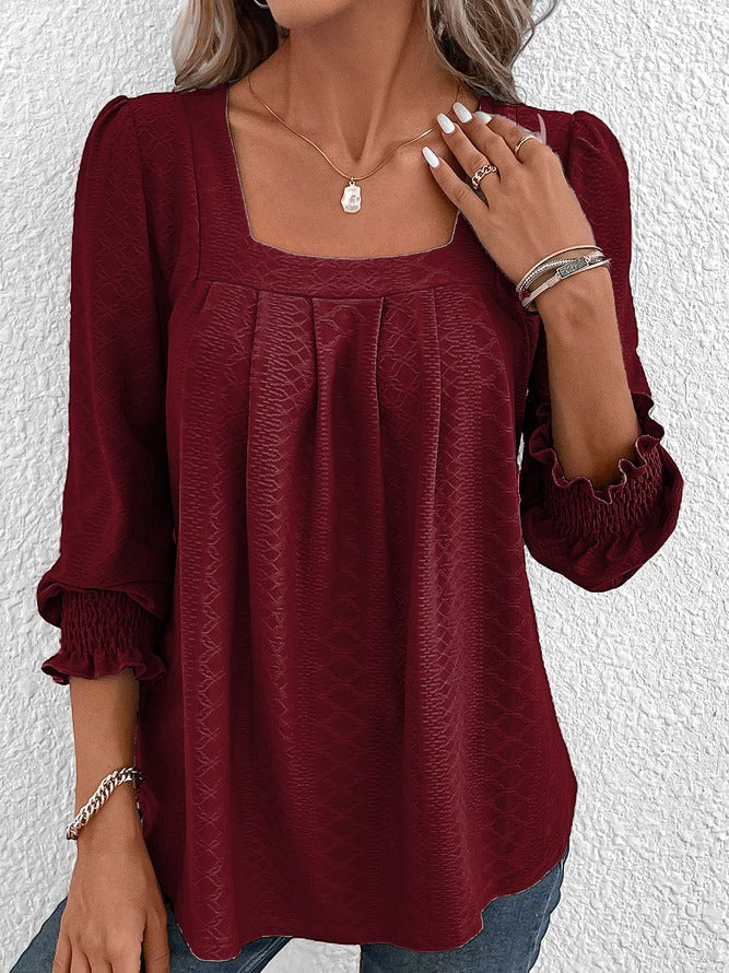 Drune | Baumwollbluse Mit Eckigem Ausschnitt