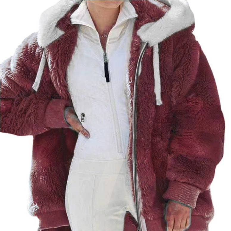 Drune | Winter Kapuzenjacke im Streifen-Design - Modische Freizeitjacke für kalte Tage