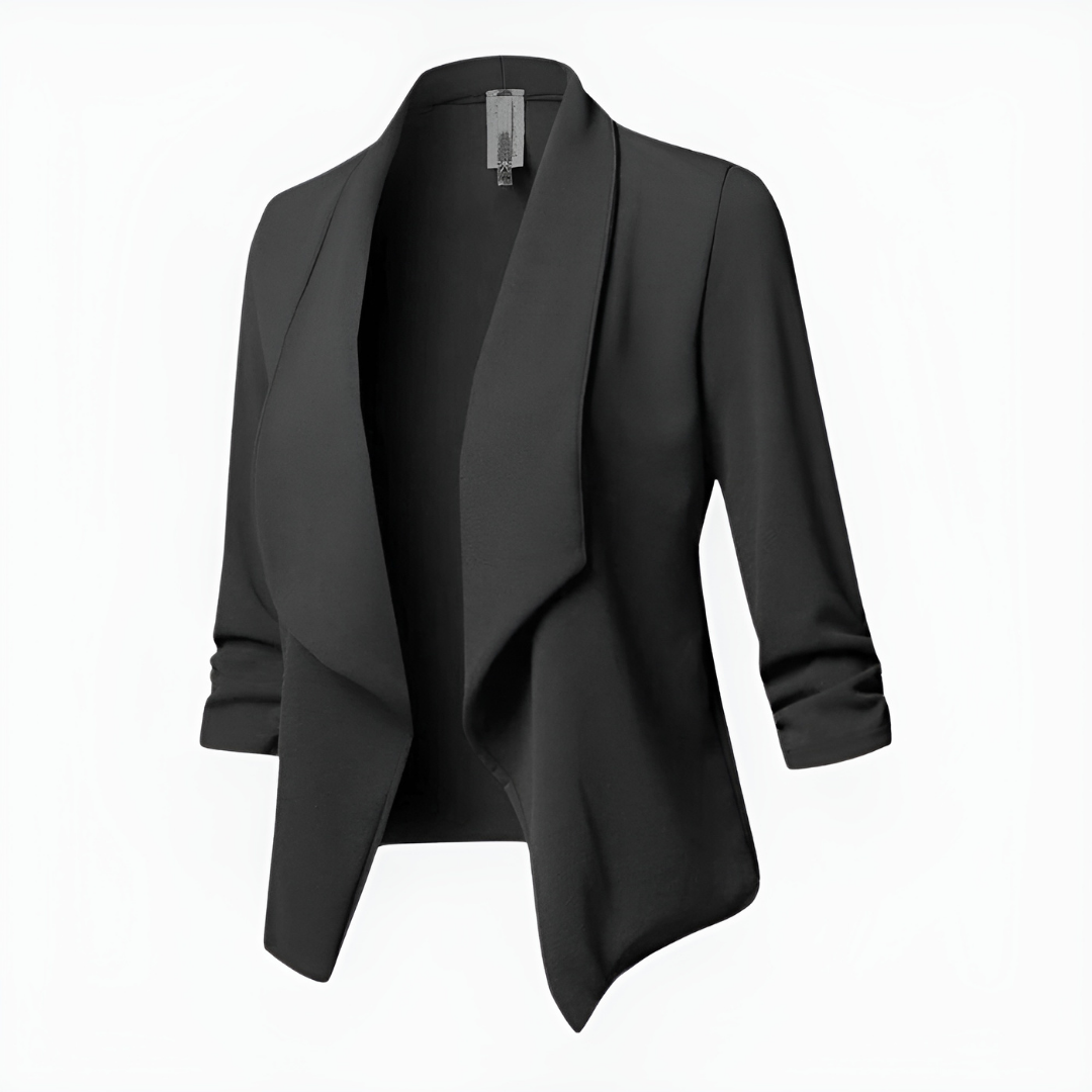 Drune | Damen Cropped Offene Front Blazer - Lange Ärmel