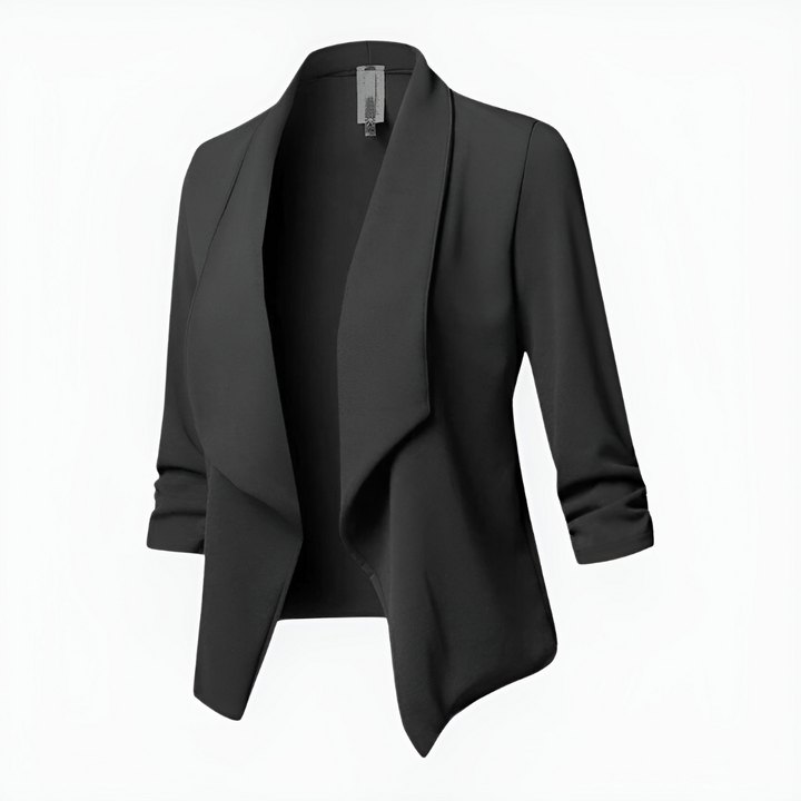Drune | Damen Cropped Offene Front Blazer - Lange Ärmel