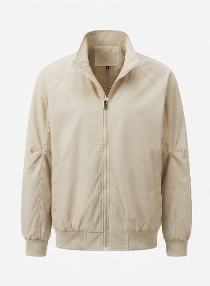 Leichter urbaner Blouson für Herren mit Stehkragen, elastischem Saum und Ärmeltasche