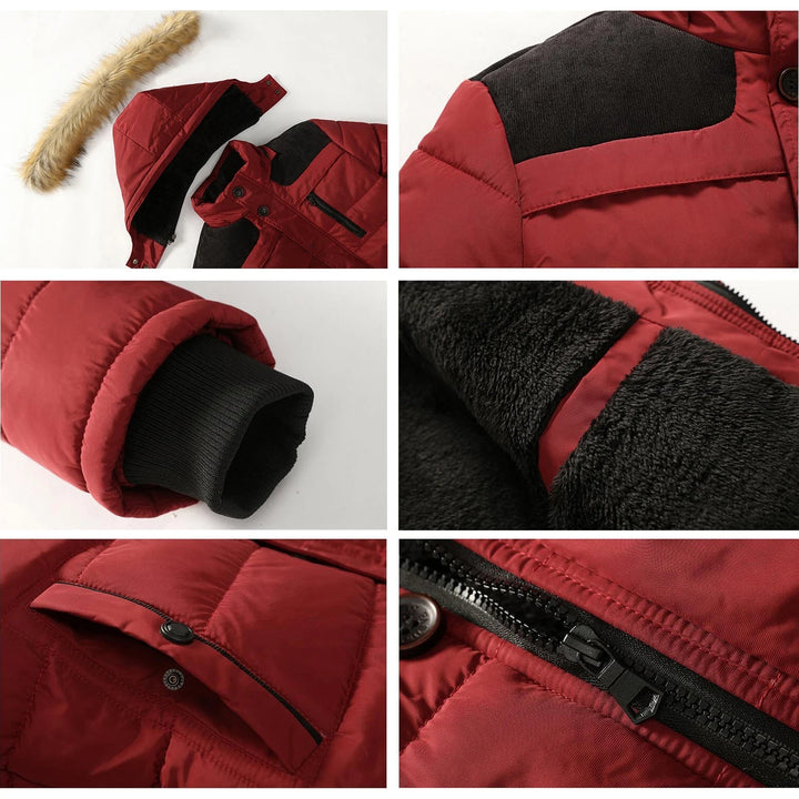 Drune | Herren Daunenjacke mit Pelzkragen