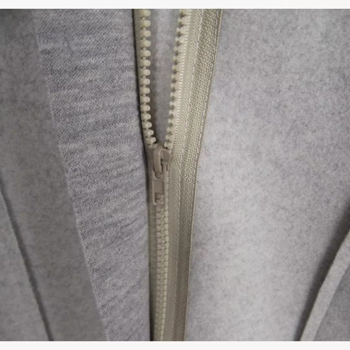 Drune | Long coat with hood and open design