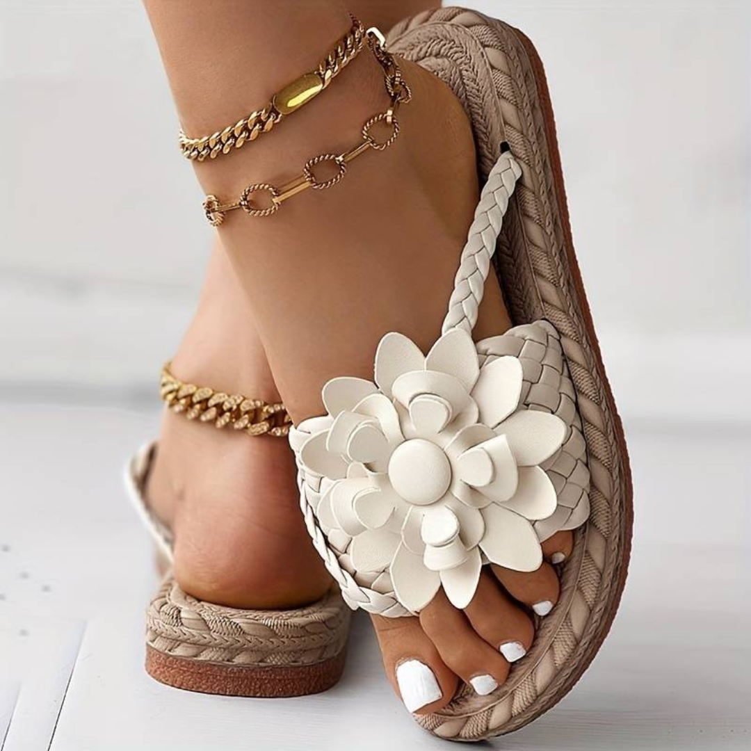 Drune | Damen-Sandalen mit Offener Zehenspitze und Eleganten Geflochtenen Riemen