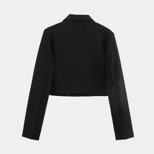 Drune | Cropped Blazerjacke Maßgeschneiderte Langarm Open Front