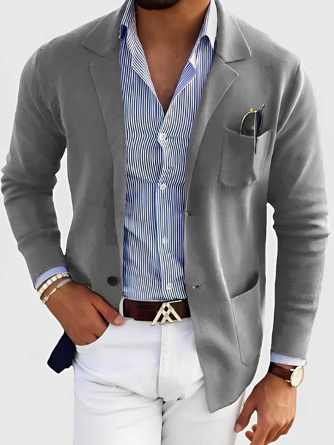 Drune | Lässiger Cardigan mit Taschen für Männer