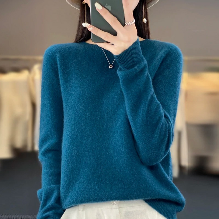 Drune | Cashmere Pullover Damen Stilvoller Rundhals, Weich & Komfortabel