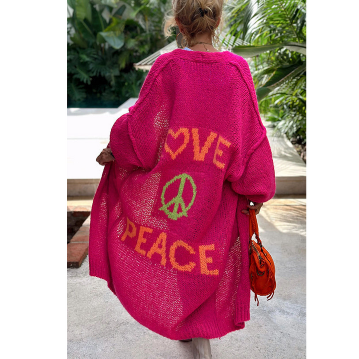 Drune | Stylische peace strickjacke