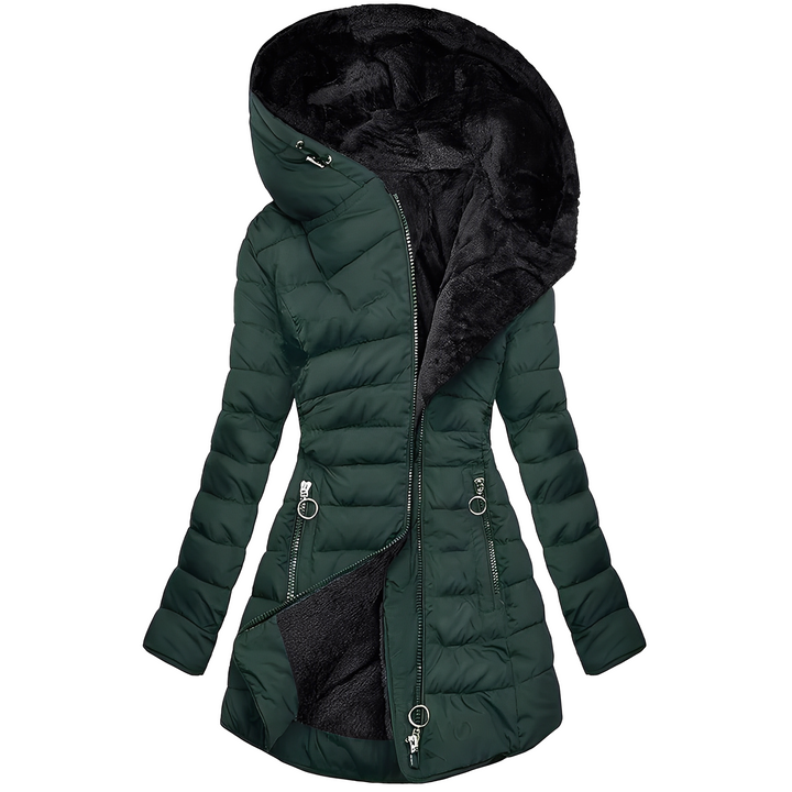Drune | Moderne Winterjacke mit Kapuze für Frauen