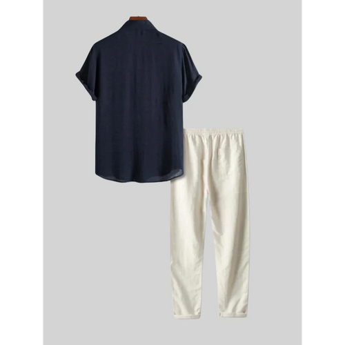 Drune Linen Outfit Set - Lässige - Florenz bei Nacht