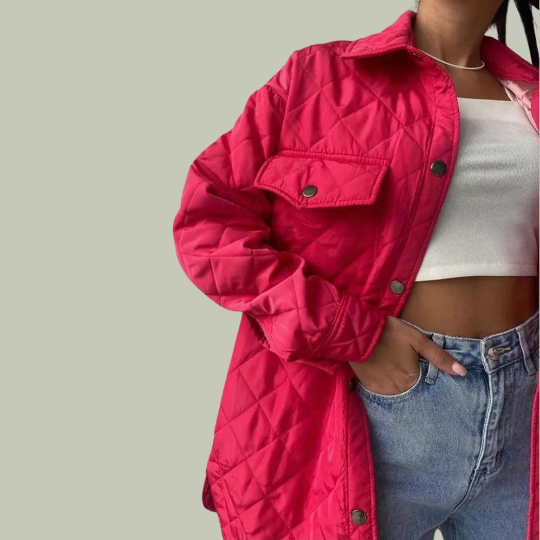 Drune | Klassische gesteppte Jacke mit Druckknöpfen