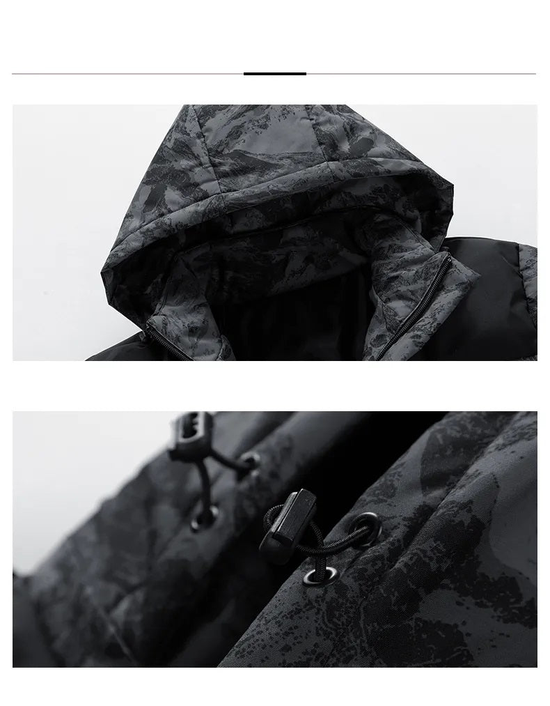 Drune | Herren Daunenjacke mit Kapuze