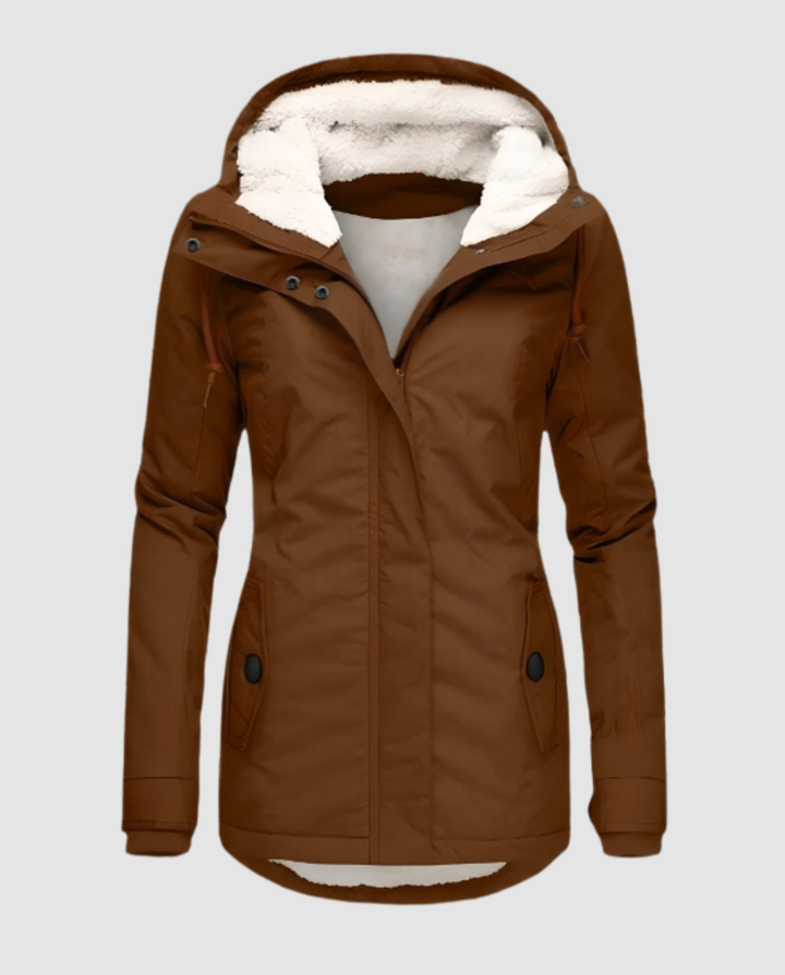 Lange Gefütterte Winterjacke Damen | Drune