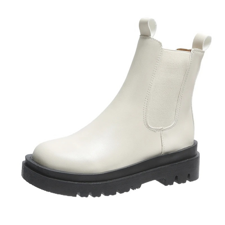 Drune | Damen Chelsea Boots mit Elastischen Seiten und Zugschlaufen