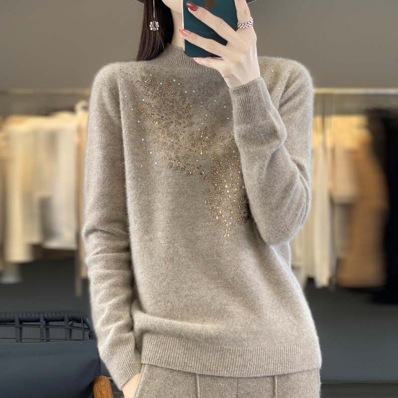 Drune | Strickpullover Mit Zartem Blättermuster