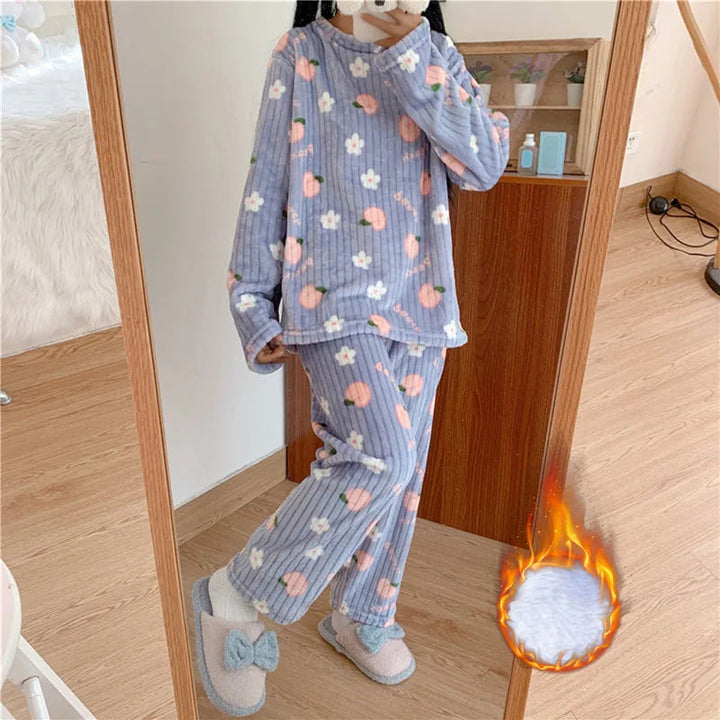 Drune | Fleece Komfort Pyjama - Süß, Warm und Bequem in 7 Trendy Varianten