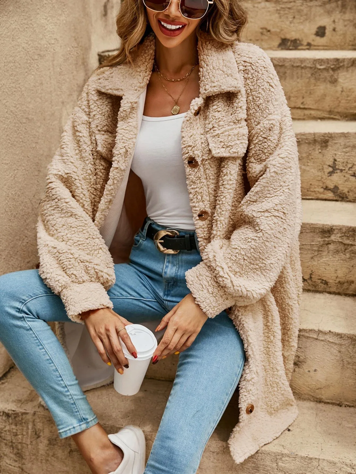 Drune | Knopfverschluss Langer Cardigan - Weiches Strickmaterial, Leichter Überwurf, Ganzjahresstil