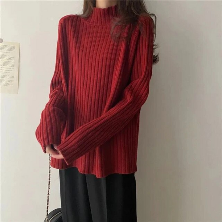 Drune | Pullover mit hohem Kragen für Frauen Lang
