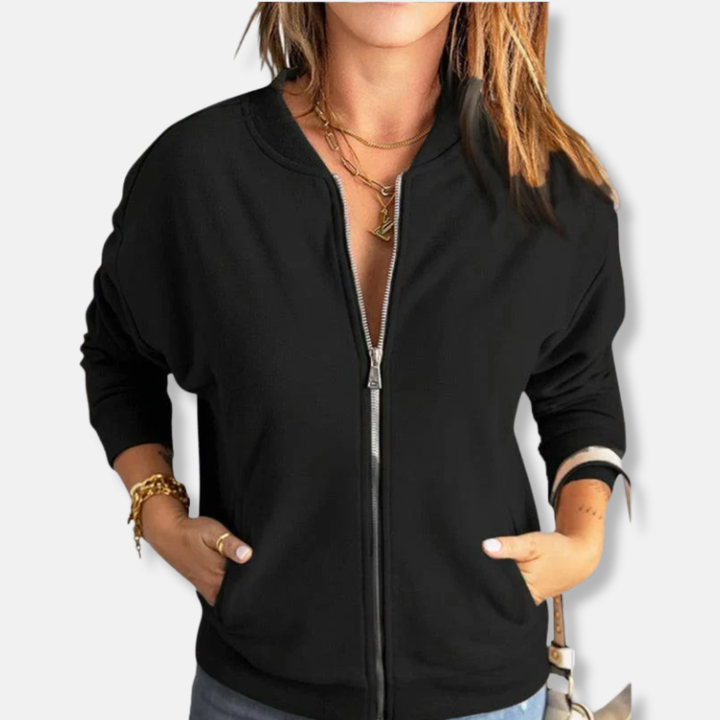 Drune | Jacke - Leichtes Design - Lockere Passform - Reißverschluss - Rippkante Lässiger Look