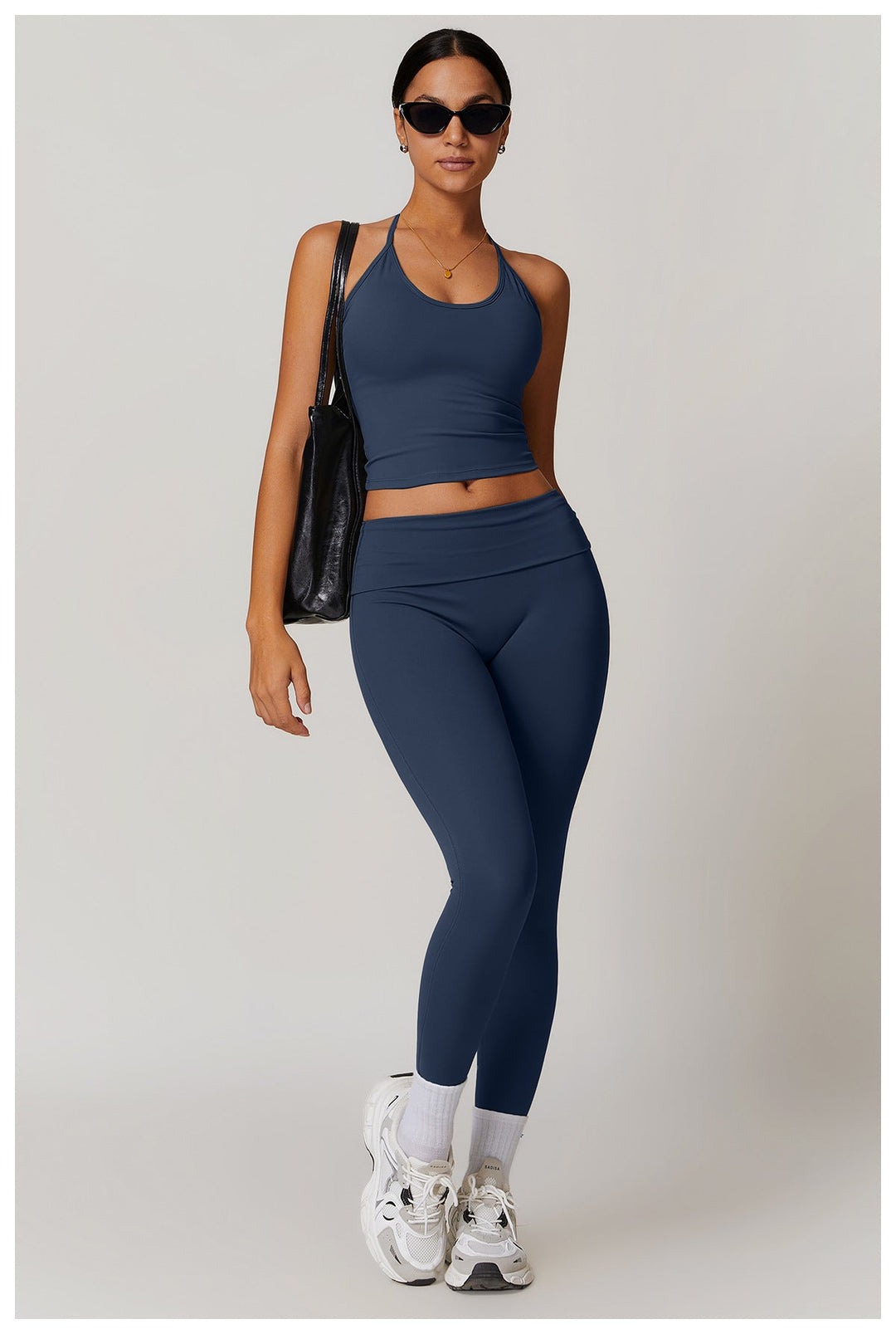 Drune | Trendige Fitness Schnell-Trocknend Yoga-Hose mit Falten