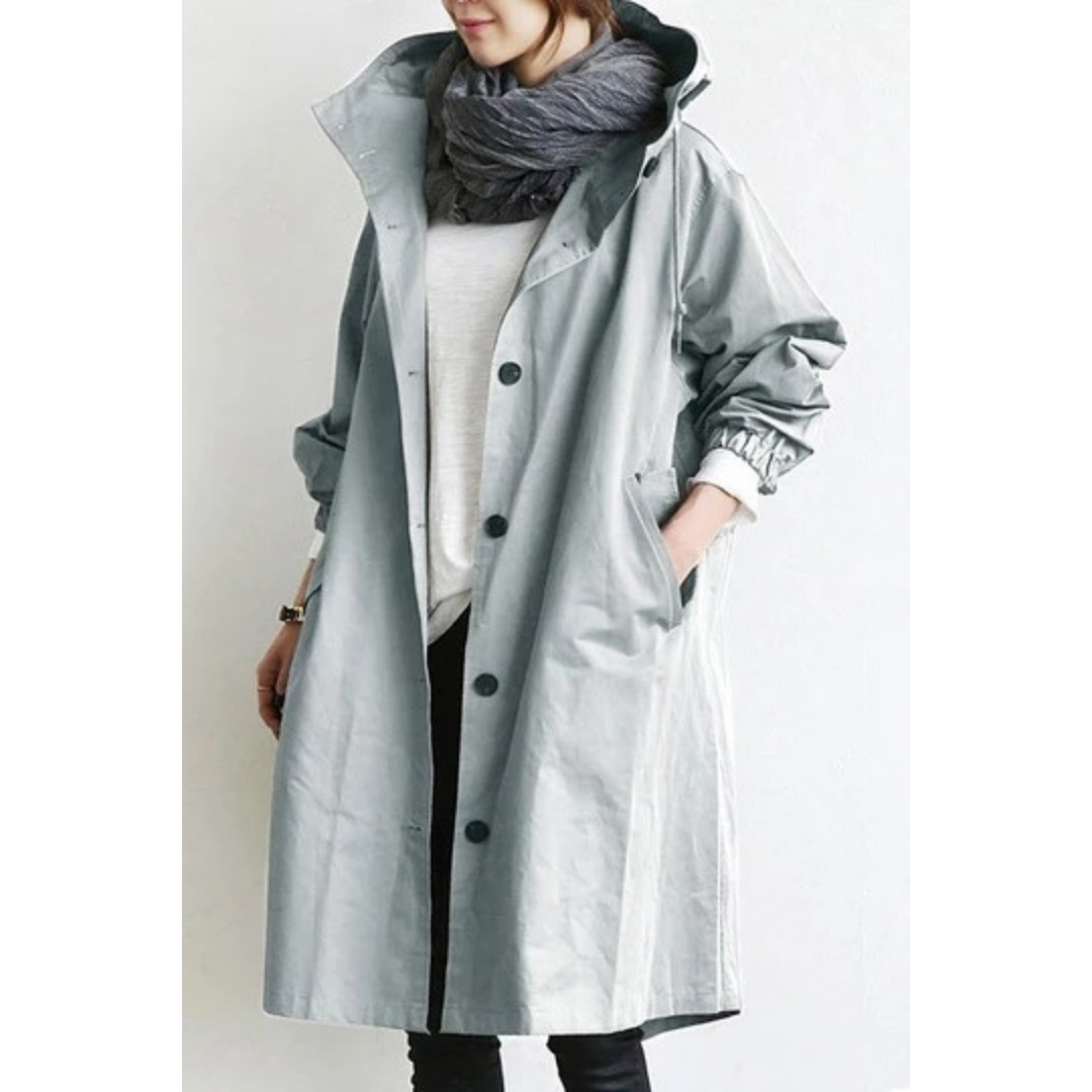 Drune | trenchcoat - stilvolle lange wasserdichte Damenjacke