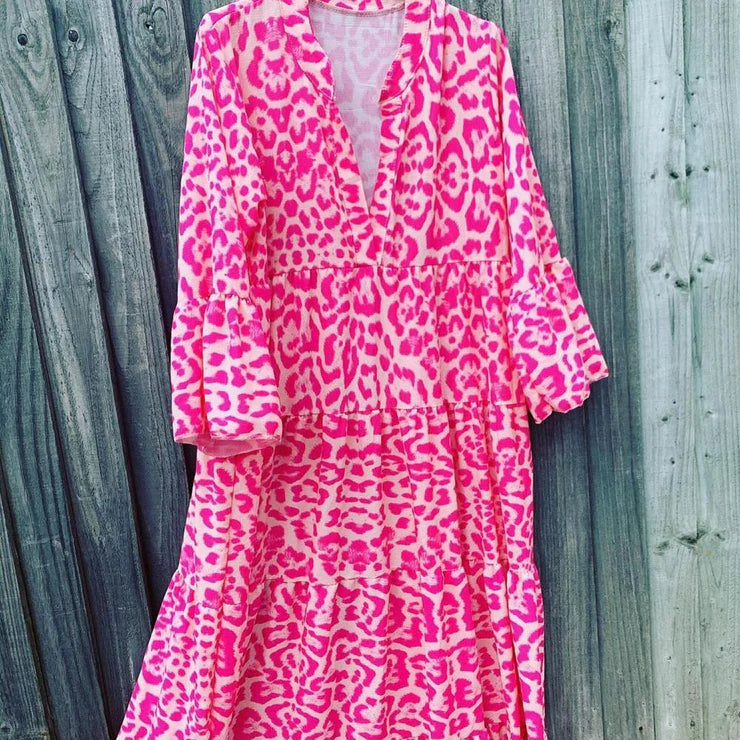 Drune | Stylisches Sommerkleid mit Leopardenmuster