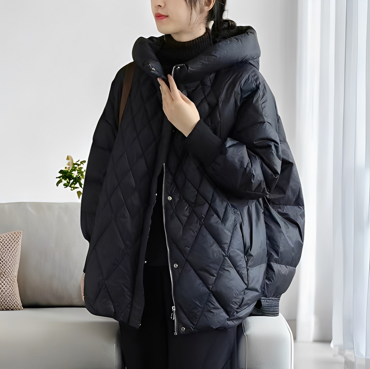 Drune | Lässiger Winter-Daunenmantel mit Reißverschluss für Damen