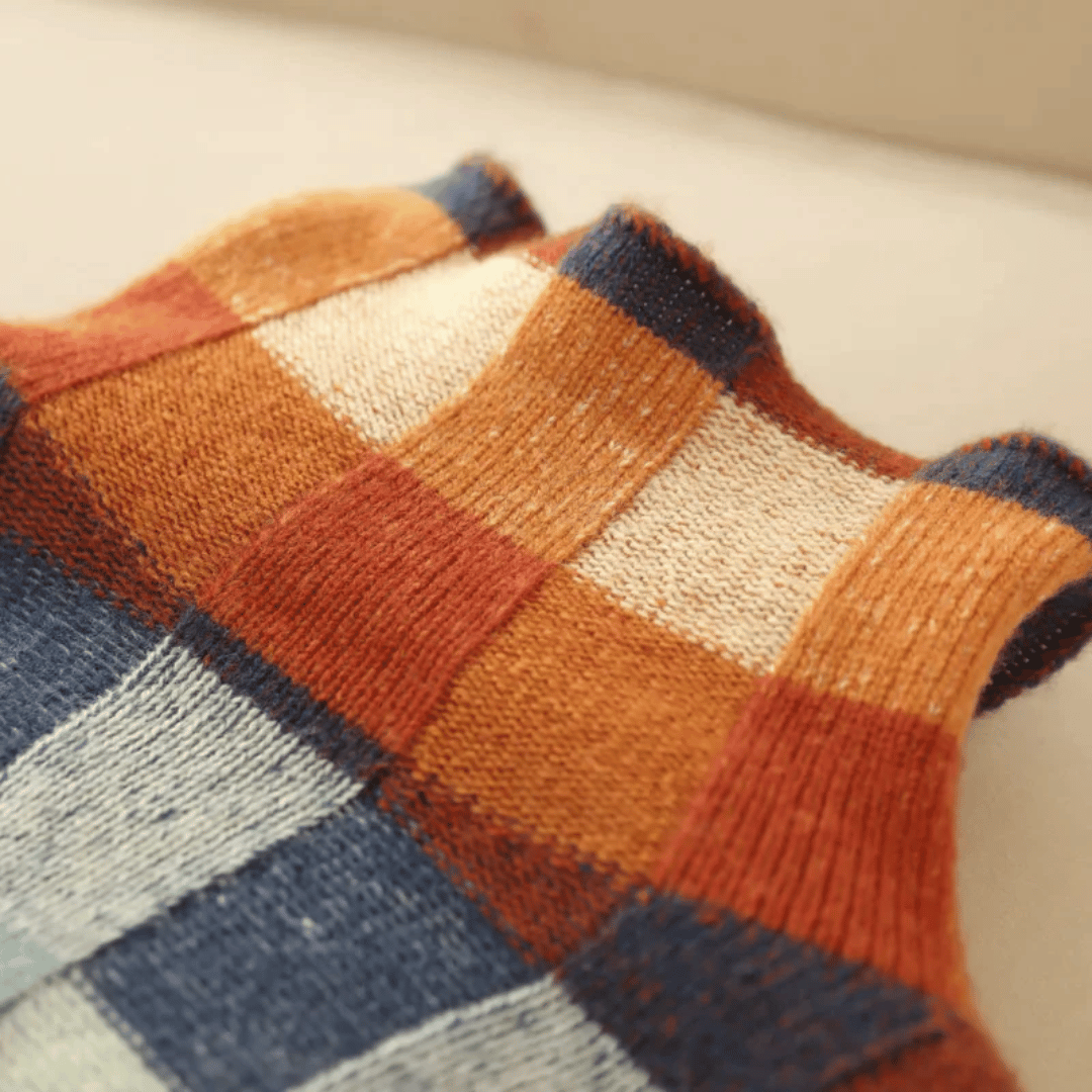 Drune | Sweater - Cashmere Patchwork-Turtleneck-Strick