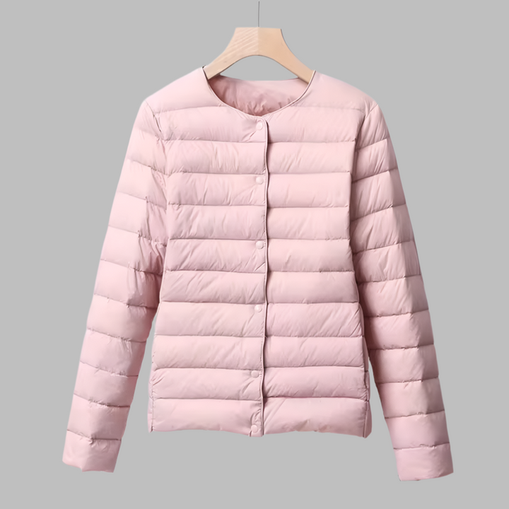 Drune | Tragbare wattierte Jacke ohne Kragen für Frühling und Winter