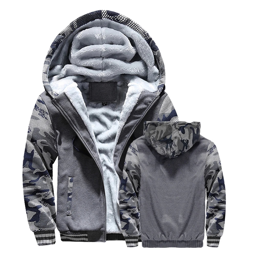 Drune | Herrenjacke Fleece Kapuze