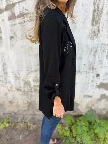 Drune | Blazer mit Stickerei und Ausschnitten Klassischer Schnitt Raffiniert und Einzigartig